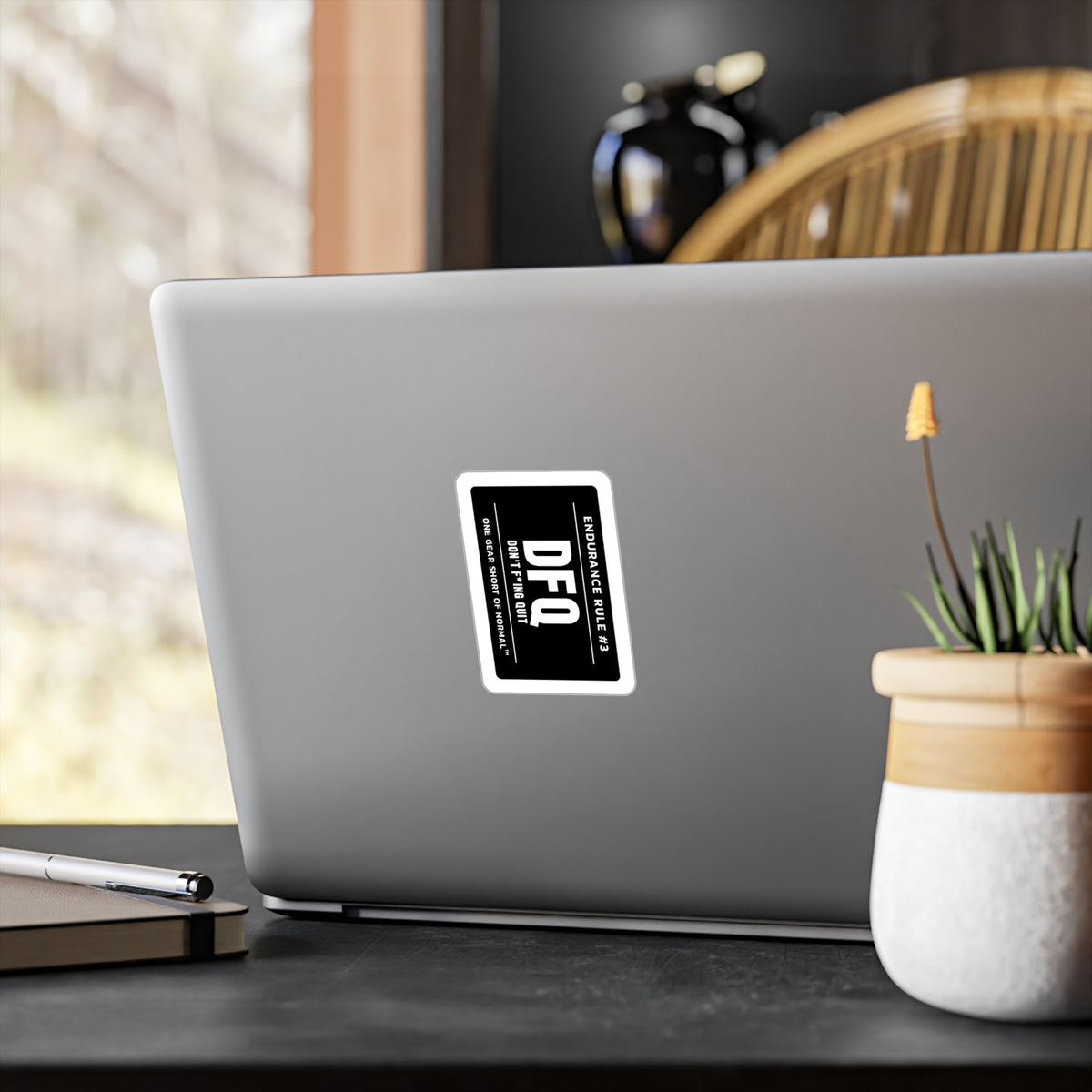 DFQ 'Don’t F**king Quit' Endurance Rule #3 Vinyl Sticker — Motivational Kiss-Cut Decal